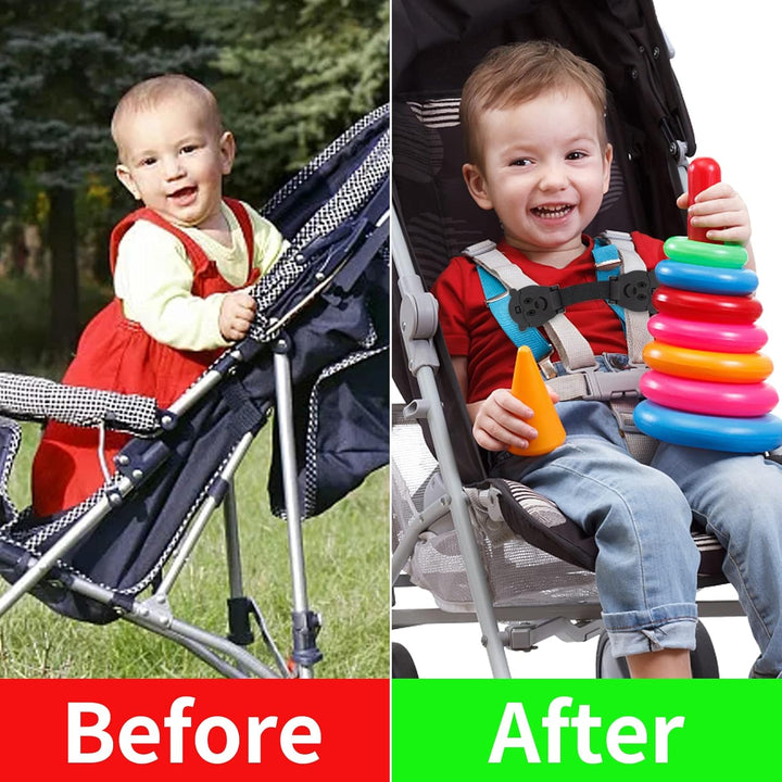 Anti Escape Buckle Lock Clip Baby Harness Chest Clip, Baby Safety Strap Prevent Children/Kids(Under 1.5 Years Old) Taking Their Arms Out of High Chairs/Strollers/Baby Reins(2 Pack)