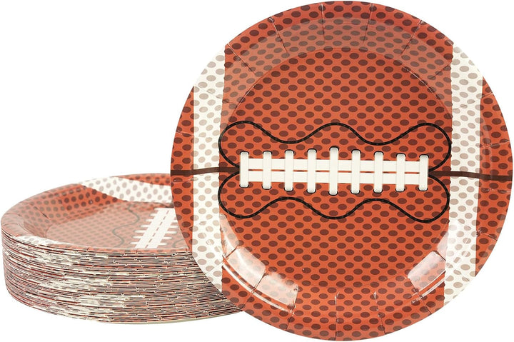 50PCS Baseball Party Paper Plates - 7Inch round Baseball Dessert Plates for Cake Salad Fruit Pizza Disposable Themed Decoration Supplies for Fan Sports Event, Birthday Party
