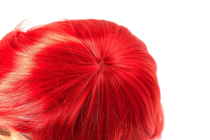 Mermaid Wig for Girls Costume Accessories Halloween Princess Cosplay Long Curly Red, M