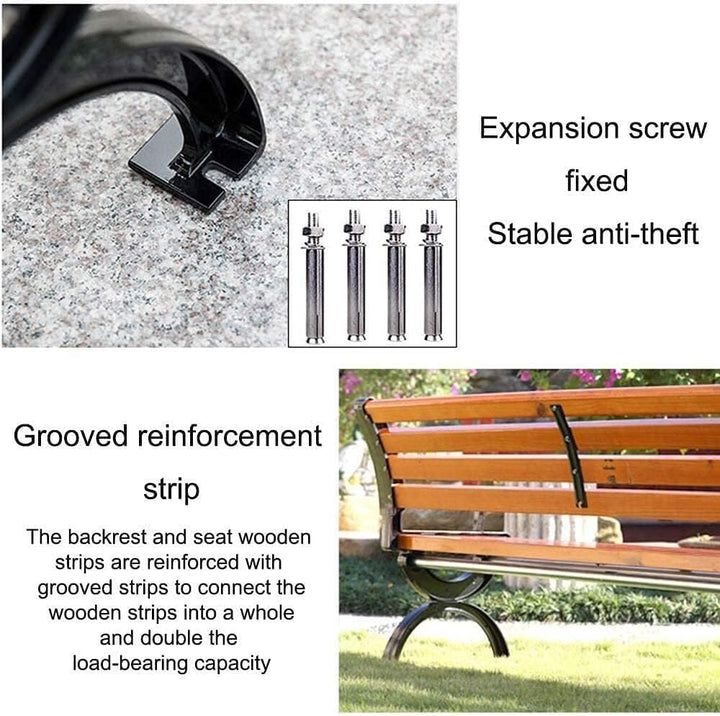 Garden Bench Front Porch Terrace Bench Outdoor Furniture Park Bench Decoration(150Cm)