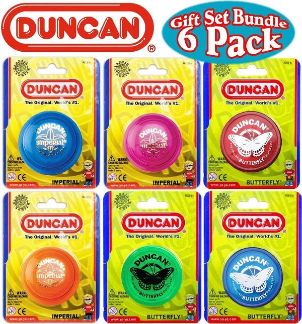Yo-Yo Imperial (3) & Butterfly (3) Deluxe Gift Set Bundle - 6 Pack (Assorted Colors)