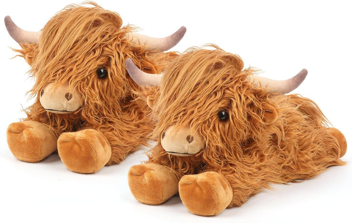 Highland Cow Stuffed Animals, Microwavable Stuffed Animals Heating Pad for Cramps, Pain Stress Relief, Heatable & Coolable Lavender Scented Cow Plush Toy for Anxiety, Women Kid Bedtime Highland Cattle