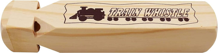 Solid Wood Train Whistle 4 Tones, Noisemaker Toys and Conductor Whistle for Birthday Party Carnival Prize Game Cheering Prop or Educational