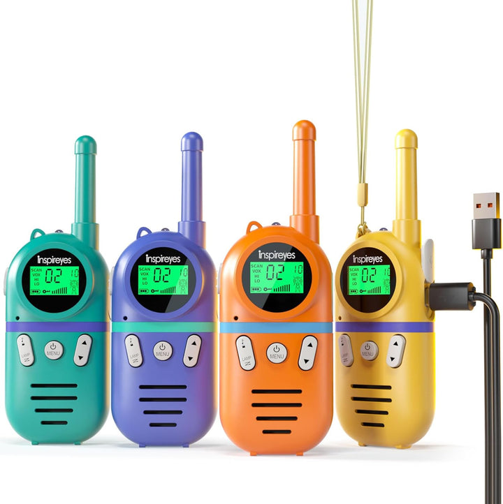 Walkie Talkies for Kids Rechargeable,Toys for Boys and Girls Ages 3-12, 3 Pack Long Range 2-Way Radios, Birthday Gifts,Christmas Stockings, Outdoor Play, Family Games, Hiking Camping Gear