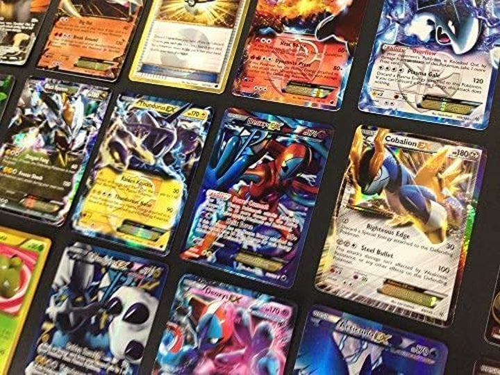 TCG : 100 Card LOT Rare, COM/UNC, Holo & Guaranteed EX, MEGA or Full Art