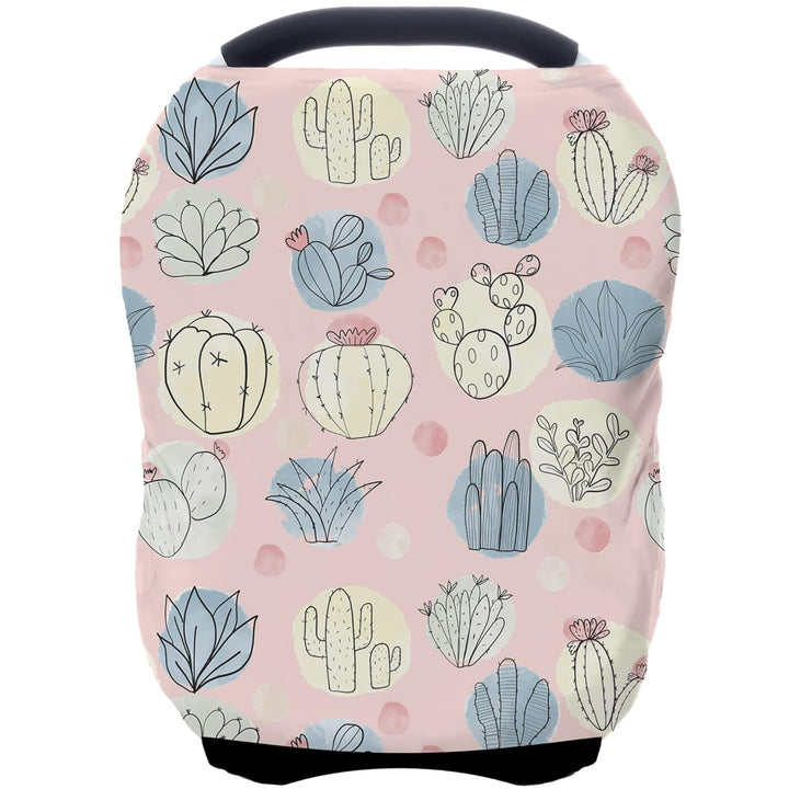 Car Seat Covers Canopy Cover - Multi-Use Cover Carseat Canopy, Breathable Breastfeeding Cover, Car Seat Covers for Bbies, Boys & Girls Shower Gifts (Dark Blue Dinosaur)
