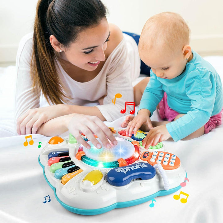 Baby & Toddler Toys, Baby Activity Center 6 to 12-18 Month Old, Learning Musical Table Toys for 1 2 3 Year Old Boys Girls Gifts