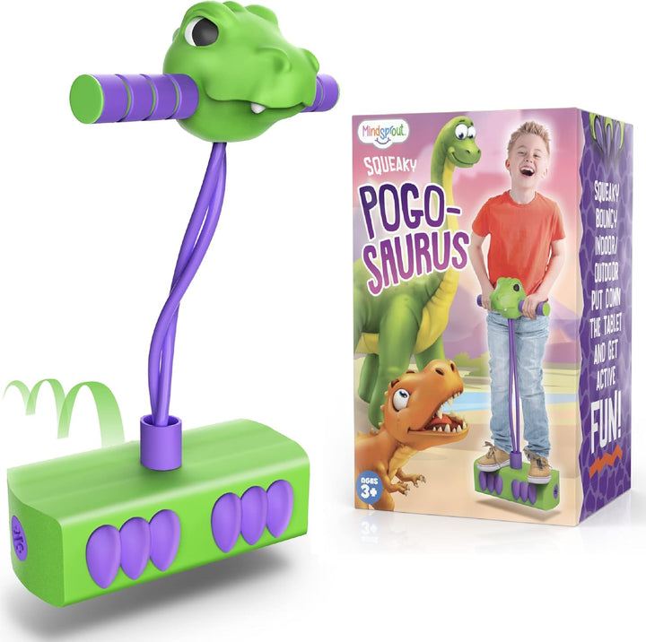 Pogo Saurus | Foam Pogo Jumper for Kids 3, 4, 5, 6, 7, Years Old, Dinosaur Toys, Birthday for Boys or Girls up to 250Ibs, Pogo Stick, Indoor & Outdoor Toys
