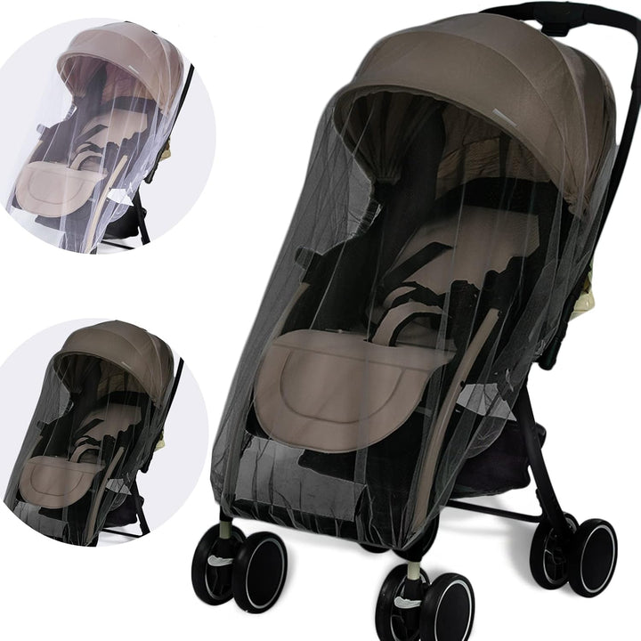 Mosquito Net for Stroller 2Pack - Protective Baby Stroller Mosquito Net - Perfect Bug Netting for Strollers, Bassinets, Cradles, Playards, Pack N Plays and Portable Mini Crib (White)