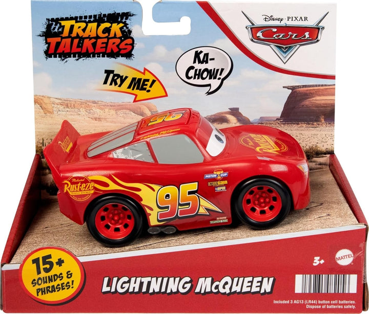 Disney Pixar Cars Track Talkers Toy Vehicles, Lightning Mcqueen Talking Car, 5.5-Inch Character Collectible