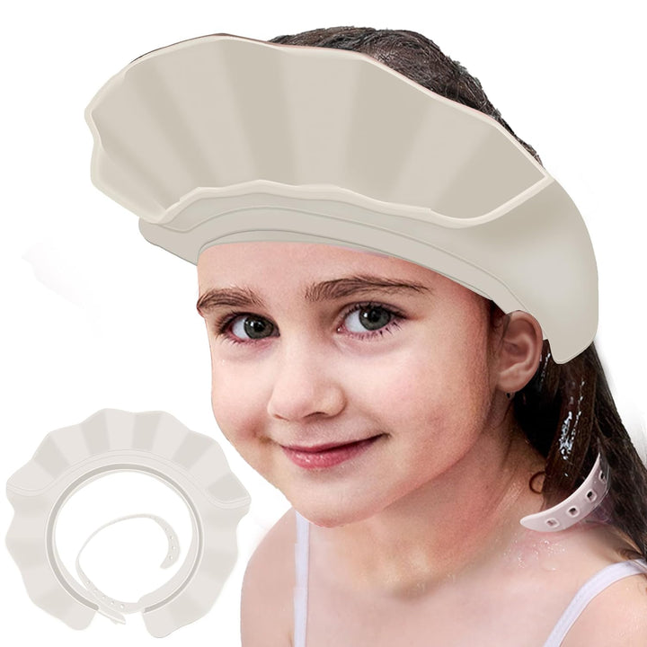 Baby Kids Shower Cap Shampoo Bath Bathing Hat Silicone Adjustable Washing Hair Shower Bathing Protection Shower Cap for Toddler, Baby, Kid, Children (Pink)