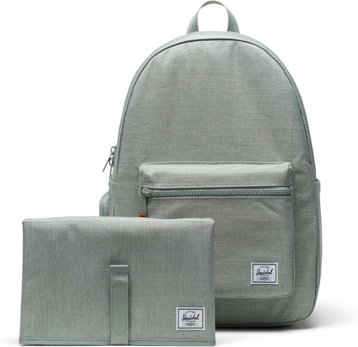 Supply Co. Settlement Backpack Diaper Bag, Iceberg Green Crosshatch