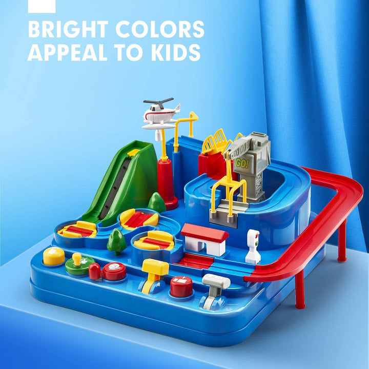 Toys for 3 Year Old Boys - Stem Kids Toys 3-5 - Large Race Track - 3 Year Old Boy Gift - Car Playset for 4 Year Boy Birthday Gift, Montessori, Thinking, Fine Motor Skill, Learning, Educational Toy