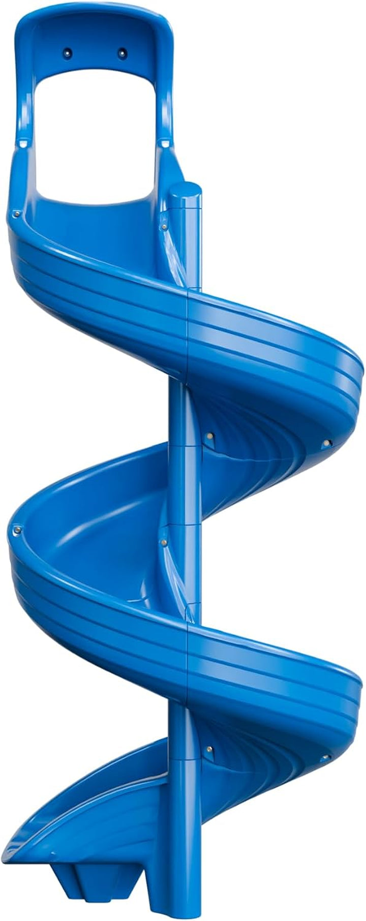 Playground Slide for Kids - Big Spiral Outdoor Slide Attachment for Treehouse or Deck - Plastic Playset Slide for Playground or Backyard with Open Twisty Design - Exit Right - 5 Ft - Gray