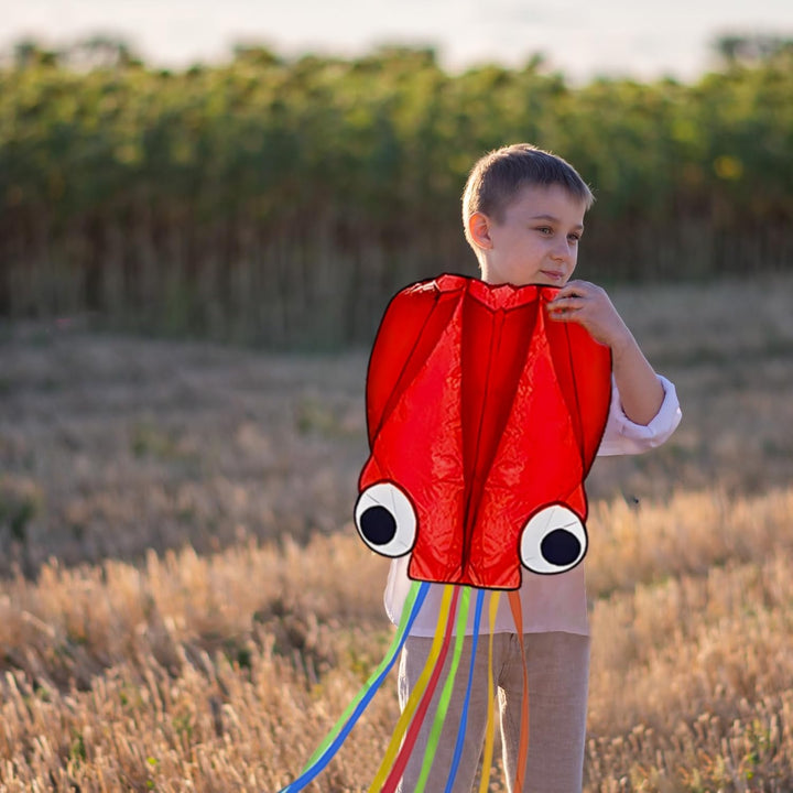 Large Octopus Kites for Kids & Adults,Big Kite for Beginners, Kites for Kids Ages 4-8,Outdoors Activities with Line and Handle