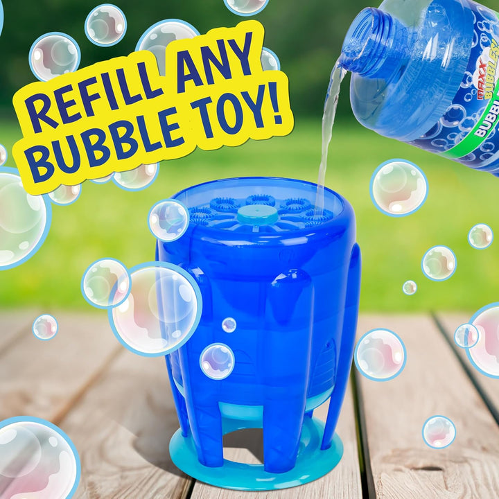 Bubble Solution Refill with Wand 64Oz Non Toxic (1/2 Gallon), Kids Easy Grip Bottle Refill for Bubble Machine, Bubble Wands, Bubble Toys