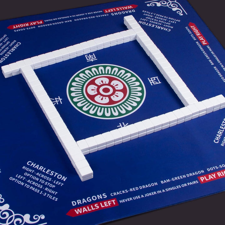 Mahjong Mat, 32.4×32.4 Inch Noise Reduction Anti-Slip Mahjong Mat for Table, Mahjong Table Mat for Poker, Card, Board Games Table Mat, Tile Games, Dominoes