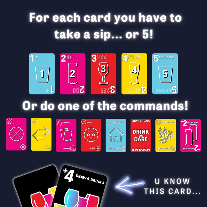 One Drink - Drinking Game for Parties - Fun and Easy Card Game for Game Nights