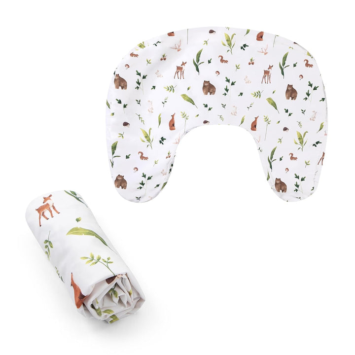 Nursing Pillow Cover, Colorful Wildlife, Cotton Blend, Fits the Original Support for Breastfeeding, Bottle Feeding, and Bonding, Cover Only, Sold Separately