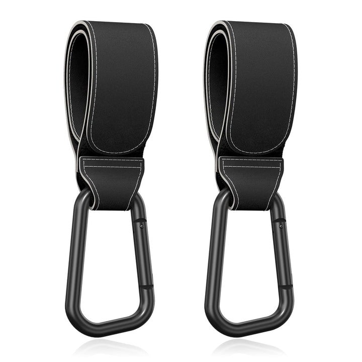 Baby Stroller Hooks for Hanging Bags, Universal Stroller Clips Accessories, Mommy Hook for Diaper Bag, Shopping Cart, Purse, Backpack - 2 Pack, Abstract Leaf