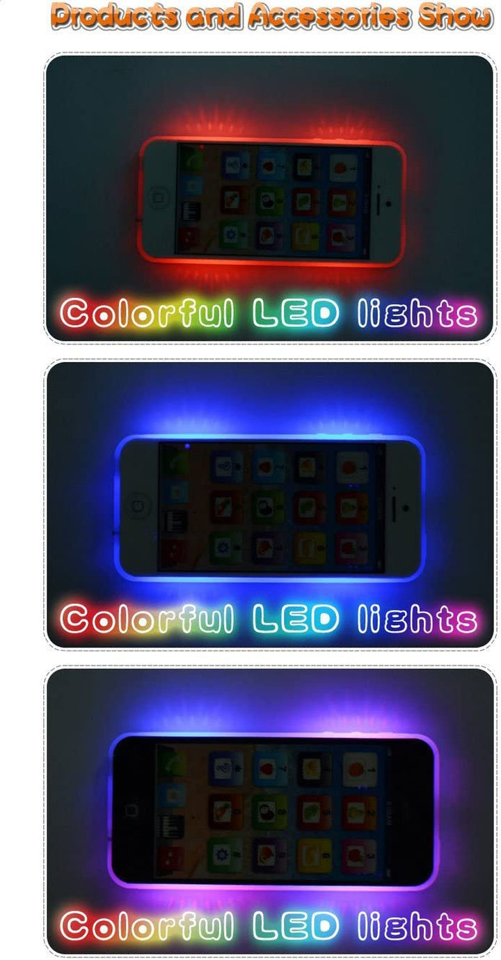Cooplay Baby IQ Phone Toy Play Music Phone Shape Early Electronic Mobile Songs Learning Smartphone Toddler Education Lights for Christmas Kids