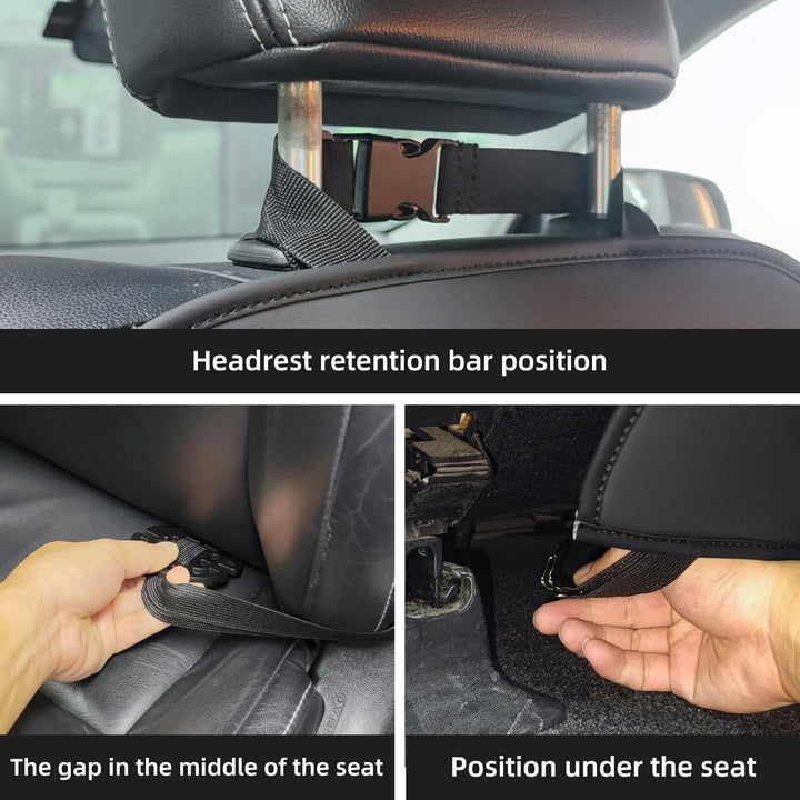Seat Back Protector,Preventing the Impact of Children Stepping on the Seat Backrest,Beautiful Appearance and Easy to Clean,Black (Black -2Pcs)