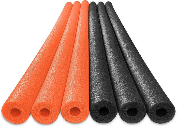 6 Pack Foam Pool Noodles – 48” X 2.5” Hollow Core – Extra Dense, Durable – Made in North America