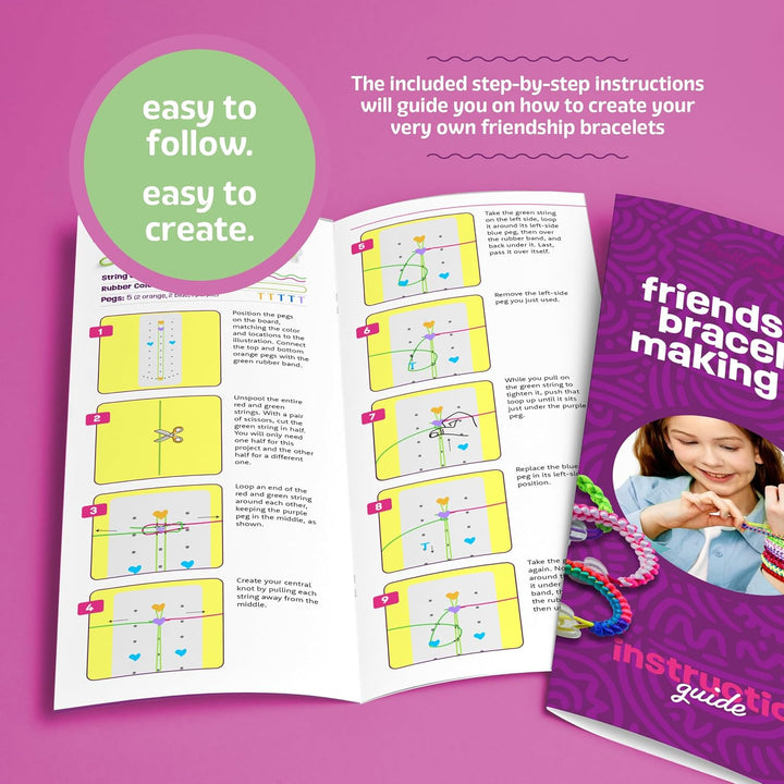 Friendship Bracelet Making Kit for Girls - Crafts for Girl - String Bracelets Maker - Gifts for 8-12 Year Old Kid - Birthday Gift Ideas & Kits Toys Ages 8, 9, 10, 11, 12 - Kids Age 8-12 Olds