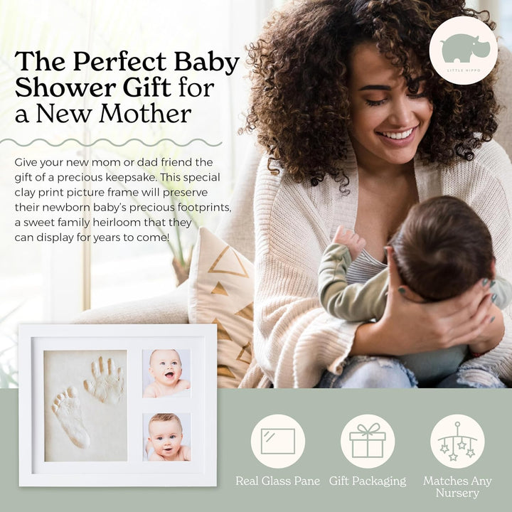 Baby Footprint Kit & Keepsake | Baby Handprint Kit | Baby Hand and Footprint Kit (Alpine White, Standard)