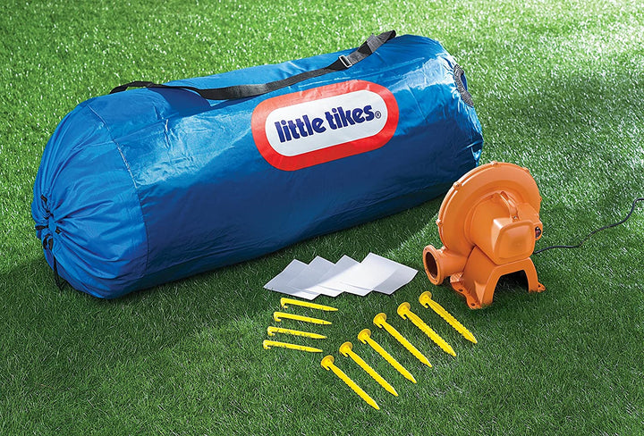 Jump 'N Slide Inflatable Bouncer Includes Heavy Duty Blower with GFCI, Stakes, Repair Patches, and Storage Bag, for Kids Ages 3-8 Years