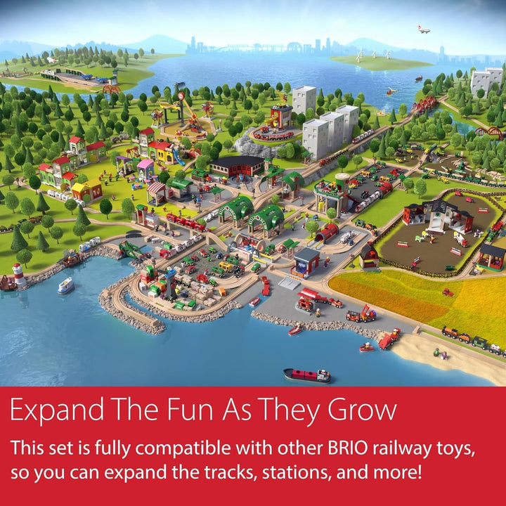 World Expansion Pack Intermediate - Works with All  Train Sets - Fsc-Certified 16-Piece Wooden Train Tracks with Switches - Grow Existing Systems and Create Railway Empires - Kids Ages 3 & Up