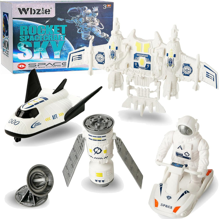 Space Exploration Shuttle Toys, Space Explorer Toy Kit, Include Signal Receivers, Satellites, Astronaut, Space Scooter, Space Toys Gift for Exploring Boys and Girls