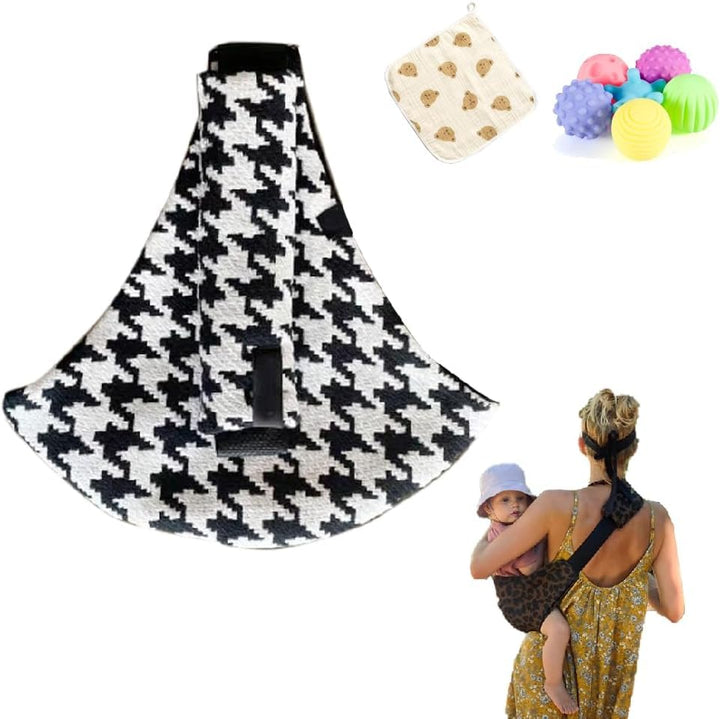 Baby Sling Carrier Adjustable Baby Sling 2025 Upgraded Toddler Sling Comfortable Baby Wrap Carriers Ergonomic-Designed, Travel Friendly Carrying 10-45 Lbsleopard