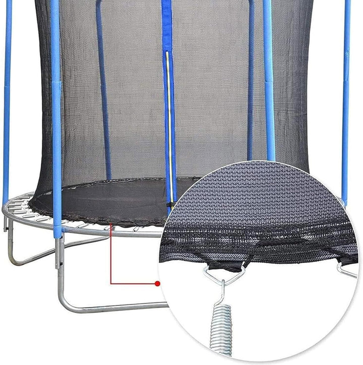 Trampoline Safety Net Replacement, 12FT UV Resistant Trampoline Enclosure Surround Netting with Zippers and Buckles, Fits Most Outdoor Garden round Frames Trampolines Accessories