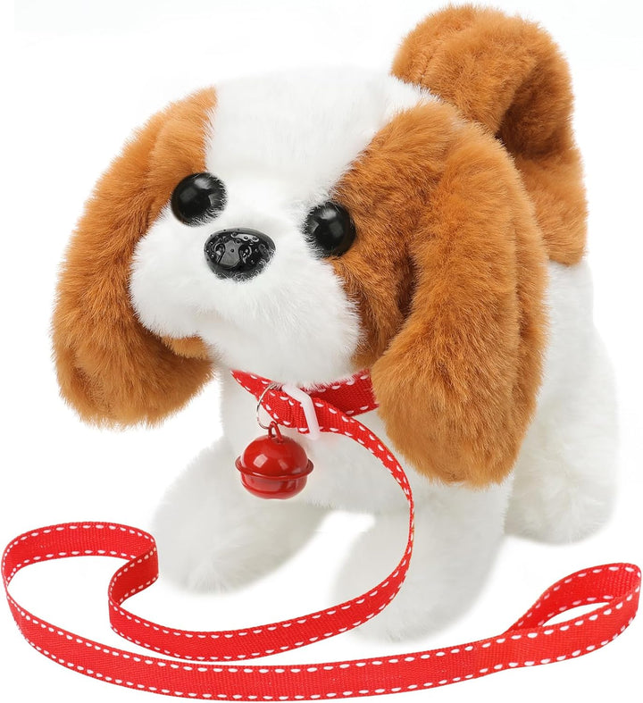 Plush Golden Retriever Toy Puppy Electronic Interactive Dog - Walking, Barking, Tail Wagging, Stretching Companion Animal for Kids Toddlers