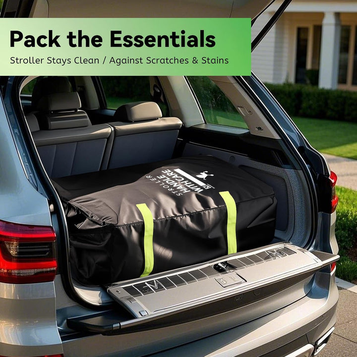 Stroller Bag for Airplane: Stroller Cover for Airplane Travel, 46" H X 21" W X 13" D, Stroller Travel Bag for Single, Double, Jogging Stroller, Fit Nuna Doona Cybex Mockingbird Uppababy