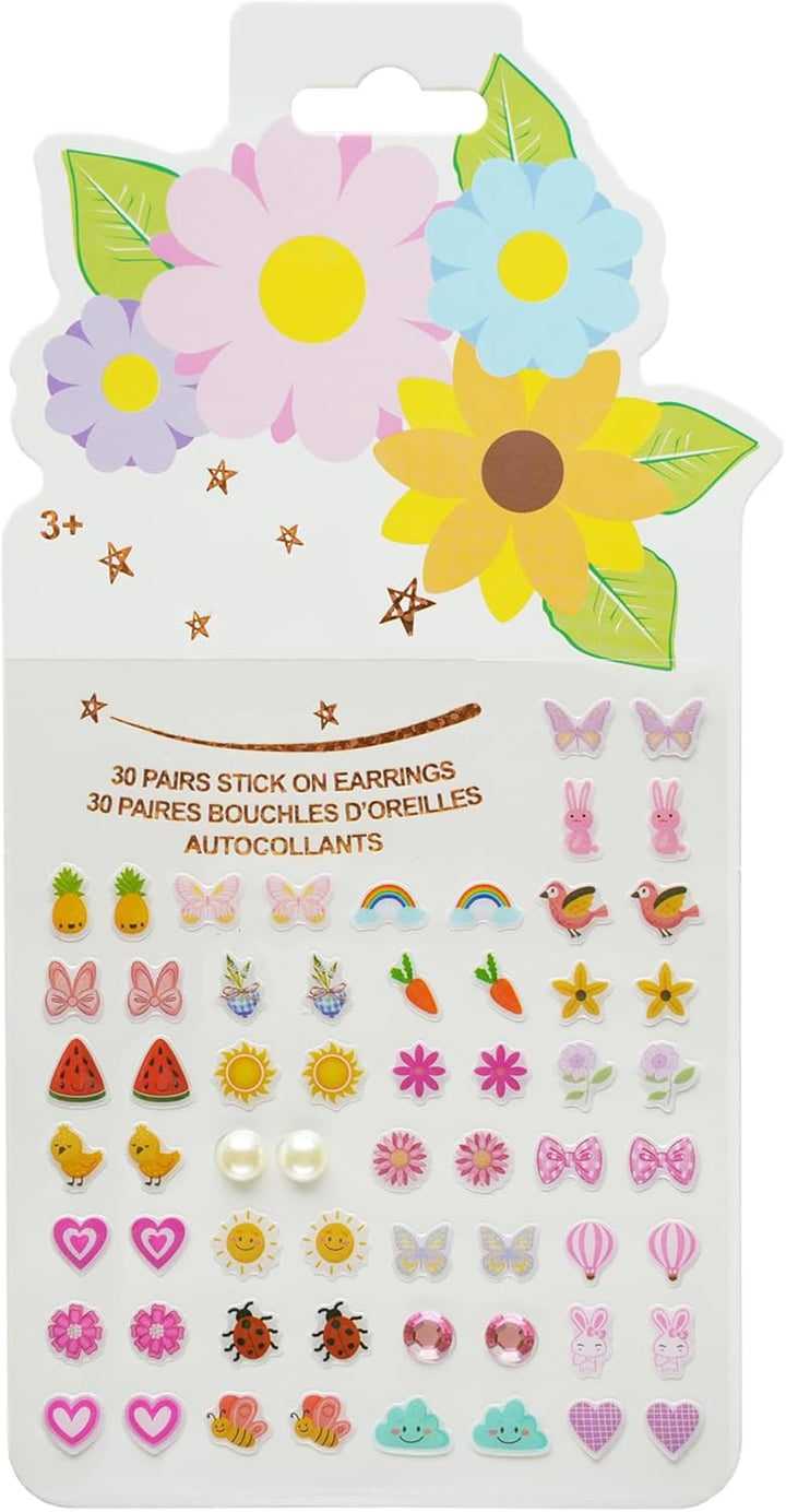 Stick on Earrings - Girls 3D Unicorn Sticker Earrings Self-Adhesive Glitter Craft Gem Stickers (Unicorn)