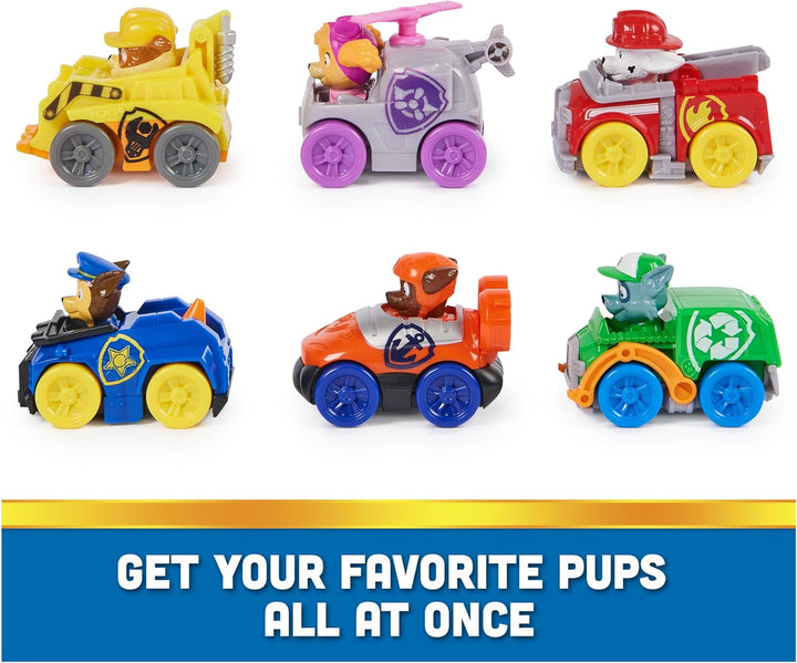 : Pup Squad Racers, 6-Piece Vehicle Gift Set, Kids Toys for Boys & Girls Ages 3 and Up