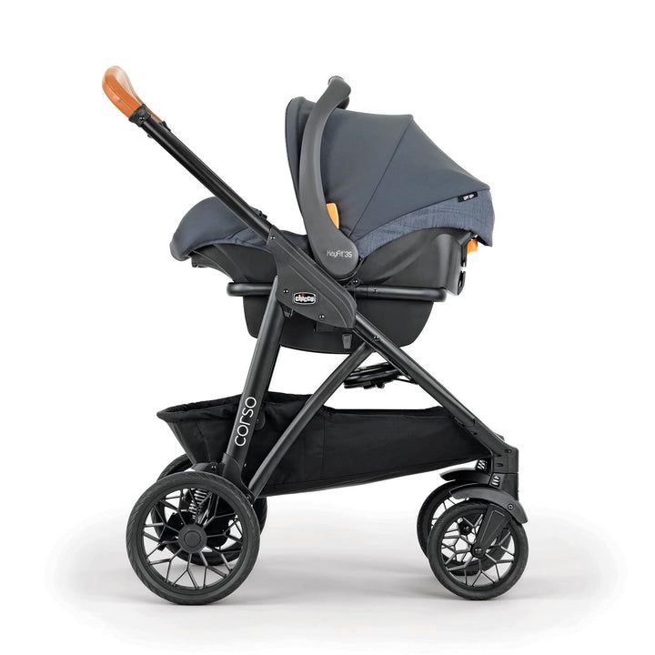 Corso LE Modular Travel System, Corso LE Stroller with Keyfit 35 Infant Car Seat and Base, Stroller and Car Seat Combo, Infant Travel System | Veranda/Grey
