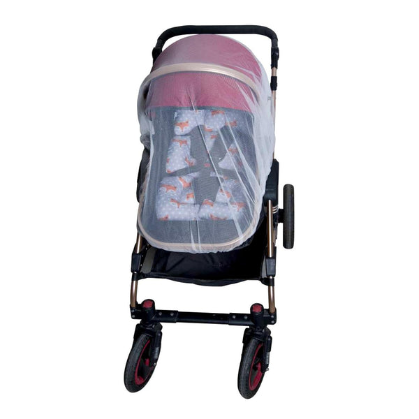 Mosquito Net for Baby Stroller and Crib - Durable Mesh Bug Net Cover with Elastic Edge - Fits Strollers, Bassinets, Playards, and Mini Cribs - Travel Essential for Newborns - 63X64-Inch (White)