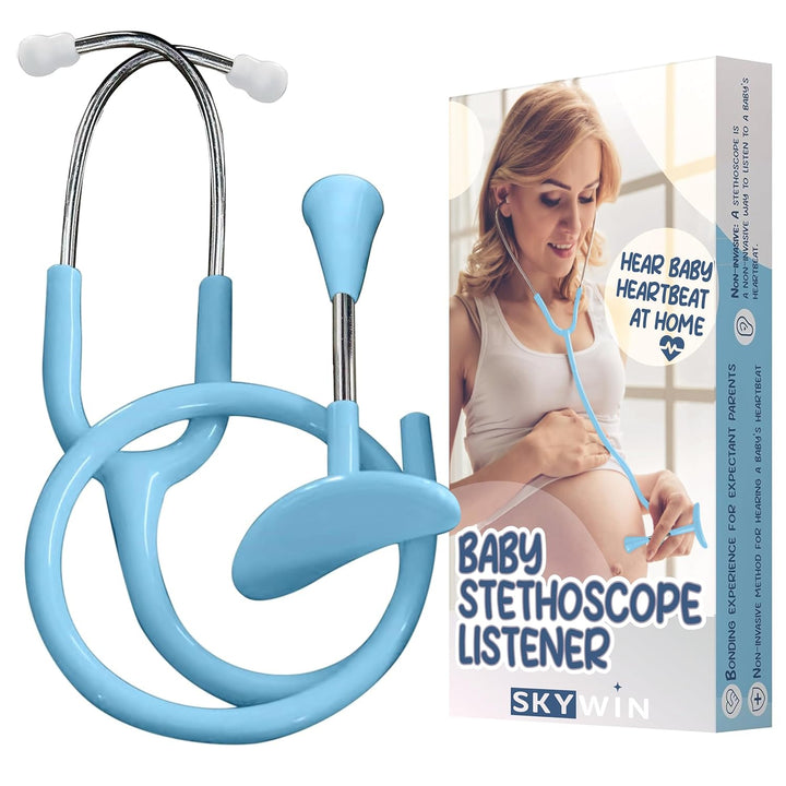 -Fetal Heartbeat Monitor, Fetoscope Heart Beat Monitors for Pregnancy Detection - 24 Weeks, Baby Heartbeat Monitor Pregnancy, at Home Fetal Heartbeat Monitor with the Stethoscope (White)
