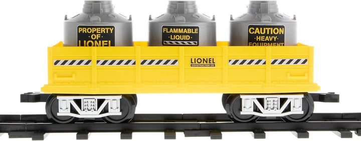 Battery-Operated Construction Toy Train Set with Locomotive, Train Cars, Track & Remote with Authentic Train Sounds, & Lights for Kids 4+
