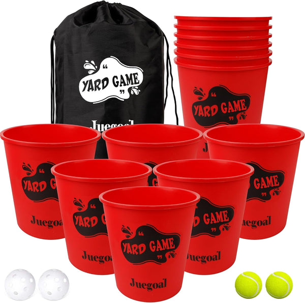 Outdoor Giant Yard Pong Game Set Outdoor Toss Game Throwing Game for Beach, Camping, Lawn and Backyard