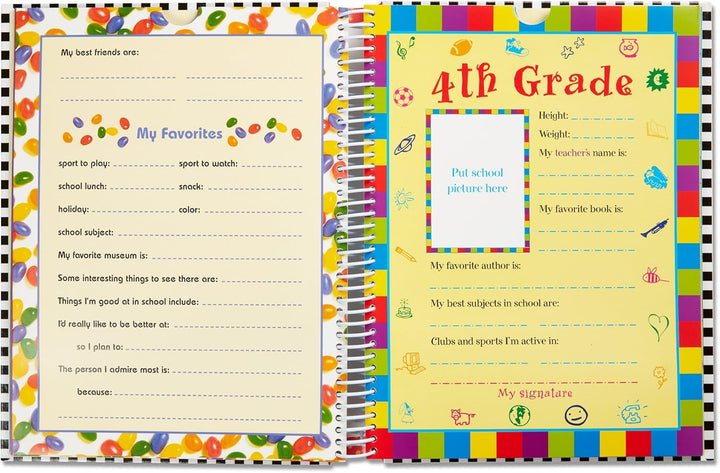 Deluxe School Memories Keepsake Photo Album Scrapbook from Preschool through 12Th Grade