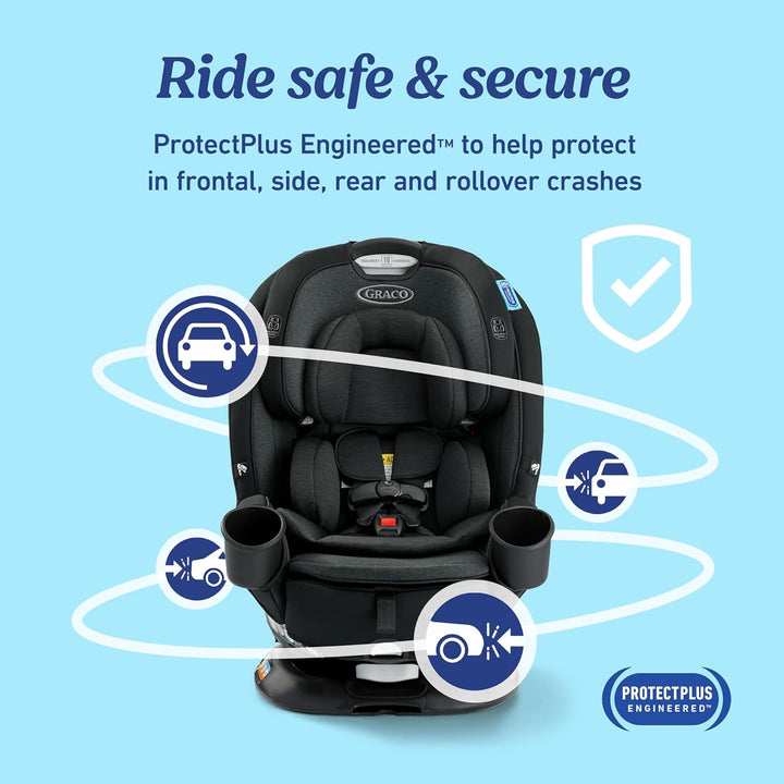 Turn2Me 3-In-1 Convertible Car Seat, Rotating Seat Feature, with Rear-Facing, Forward-Facing and Highback Booster Options in Cambridge