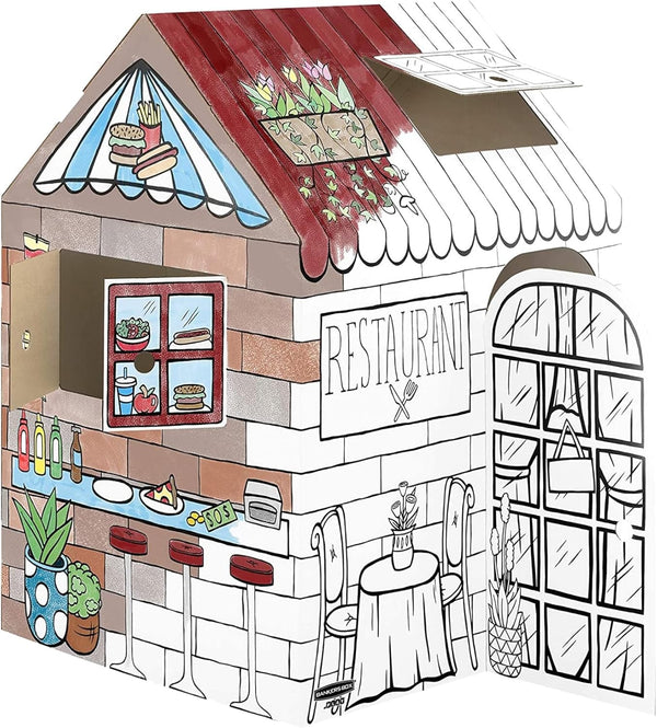 at Play Color in Treats N' Eats Playhouse, Cardboard Playhouse and Life Size Craft Activity for Kids and Families