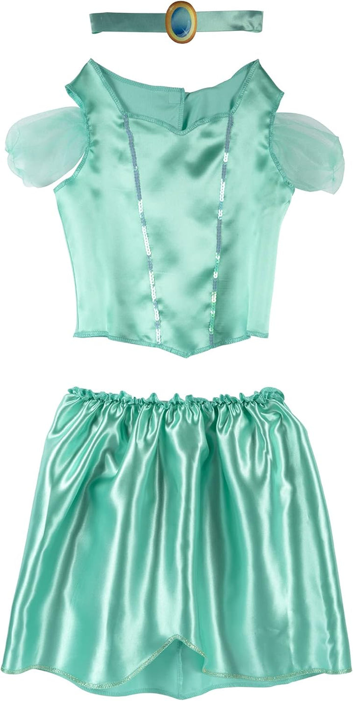 Princess Dress up Trunk – 21-Piece Deluxe Costume Set Featuring Ariel, Jasmine, Tiana & Rapunzel Outfits with Accessories & Storage Trunk – Amazon Exclusive
