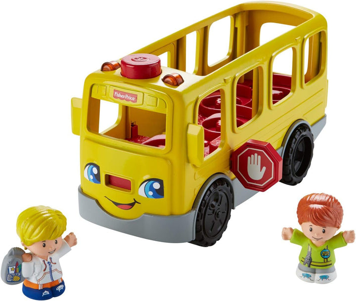 Little People Musical Toddler Toy Sit with Me School Bus with Lights Sounds & 2 Figures for Pretend Play Kids Ages 1+ Years