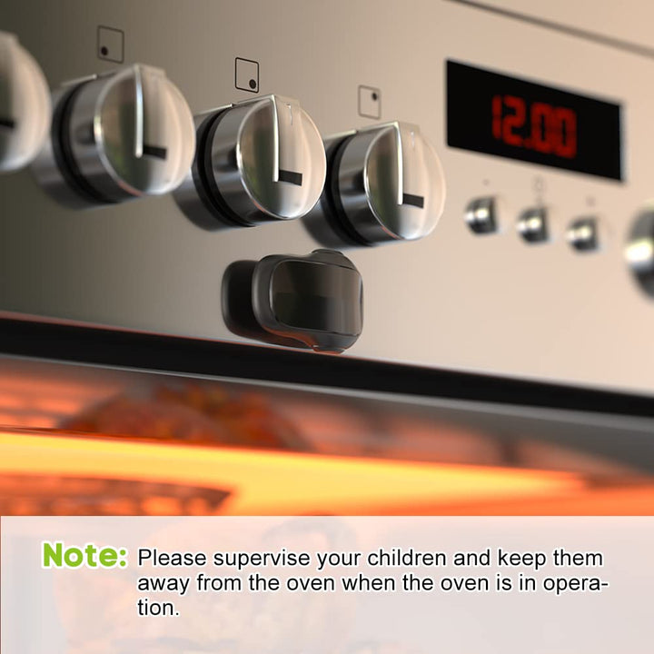 1 Pcs Baby Safety Oven Door Lock, Double Button Oven Lock for Kitchen Safety (Black)