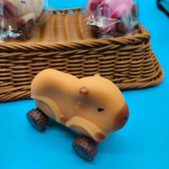Creative Decompression Scooter Capybara Lala Fancy Special Wheeled Sand-Loading Four-Wheeled Vehicle Deformation Capybara Toy (2Pk)